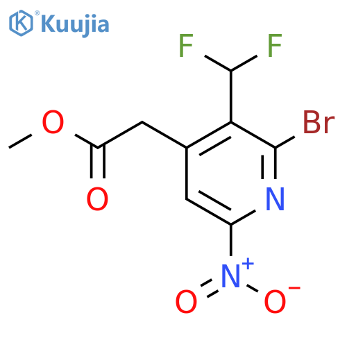 Methyl 2-bromo-3-(difluoromethyl)-6-nitropyridine-4-acetate structure