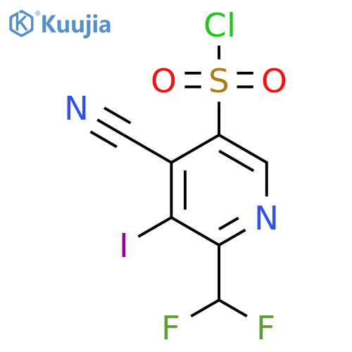 4-Cyano-2-(difluoromethyl)-3-iodopyridine-5-sulfonyl chloride structure