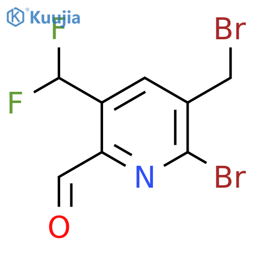 2-Bromo-3-(bromomethyl)-5-(difluoromethyl)pyridine-6-carboxaldehyde structure