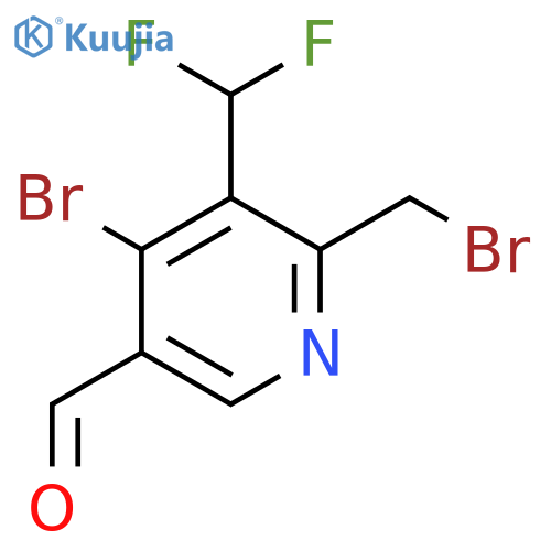 4-Bromo-2-(bromomethyl)-3-(difluoromethyl)pyridine-5-carboxaldehyde structure