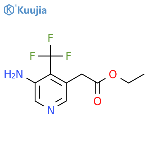 Ethyl 3-amino-4-(trifluoromethyl)pyridine-5-acetate structure