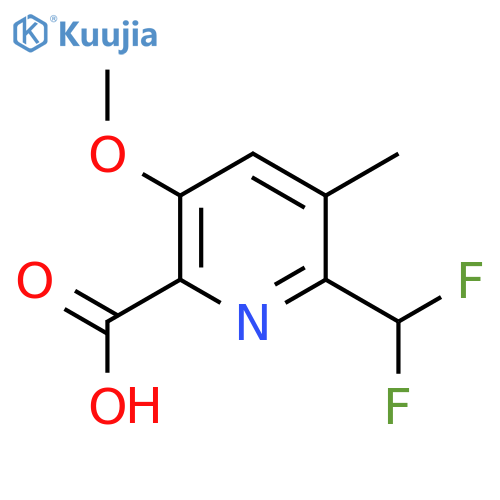 2-(Difluoromethyl)-5-methoxy-3-methylpyridine-6-carboxylic acid structure