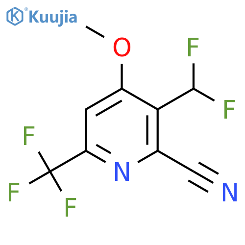 2-Cyano-3-(difluoromethyl)-4-methoxy-6-(trifluoromethyl)pyridine structure