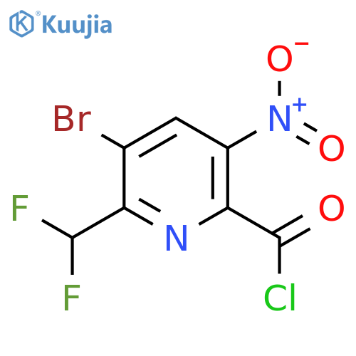 3-Bromo-2-(difluoromethyl)-5-nitropyridine-6-carbonyl chloride structure
