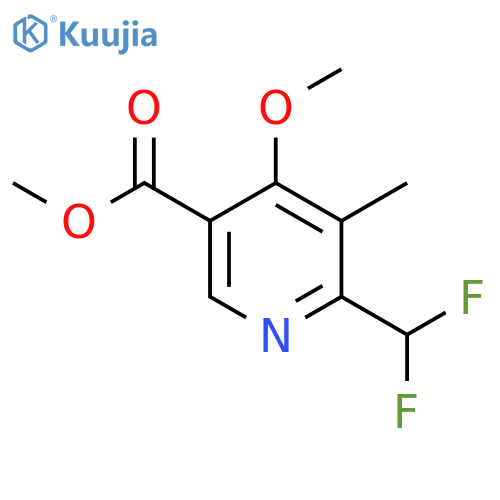 Methyl 2-(difluoromethyl)-4-methoxy-3-methylpyridine-5-carboxylate structure