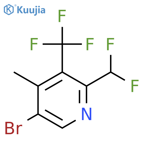 5-Bromo-2-(difluoromethyl)-4-methyl-3-(trifluoromethyl)pyridine structure