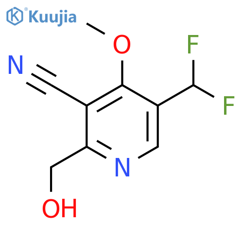 3-Cyano-5-(difluoromethyl)-4-methoxypyridine-2-methanol structure