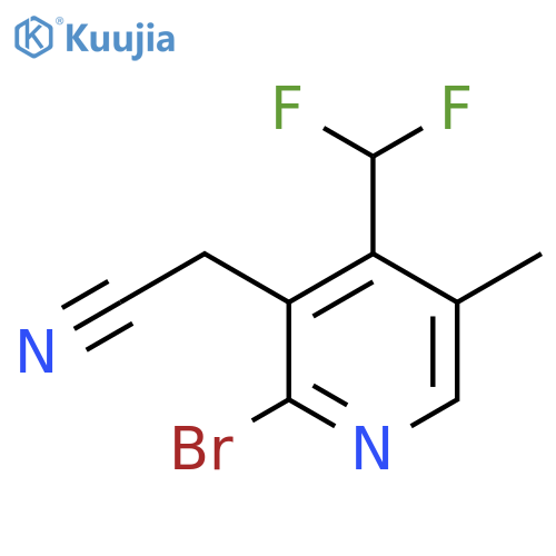 2-Bromo-4-(difluoromethyl)-5-methylpyridine-3-acetonitrile structure