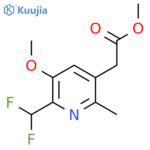 Methyl 2-(difluoromethyl)-3-methoxy-6-methylpyridine-5-acetate structure