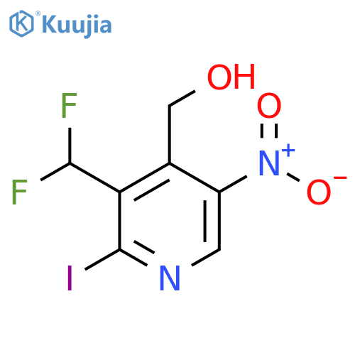 3-(Difluoromethyl)-2-iodo-5-nitropyridine-4-methanol structure