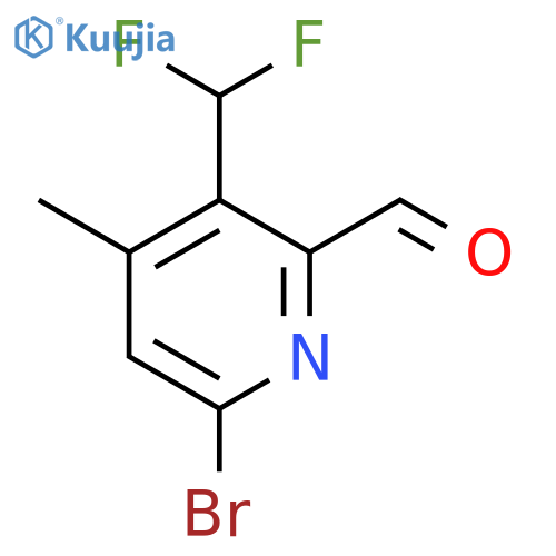 6-Bromo-3-(difluoromethyl)-4-methylpyridine-2-carboxaldehyde structure