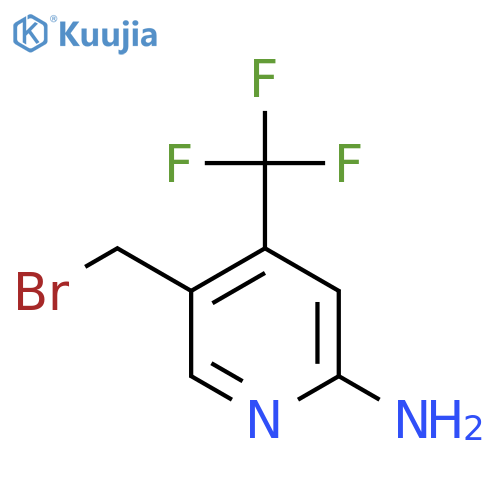 2-Amino-5-bromomethyl-4-(trifluoromethyl)pyridine structure