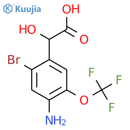 4-Amino-2-bromo-5-(trifluoromethoxy)mandelic acid structure