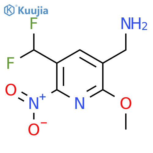 3-(Aminomethyl)-5-(difluoromethyl)-2-methoxy-6-nitropyridine structure