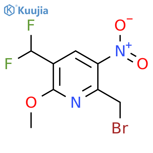 2-(Bromomethyl)-5-(difluoromethyl)-6-methoxy-3-nitropyridine structure