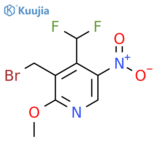 3-(Bromomethyl)-4-(difluoromethyl)-2-methoxy-5-nitropyridine structure