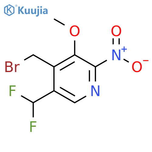 4-(Bromomethyl)-5-(difluoromethyl)-3-methoxy-2-nitropyridine structure
