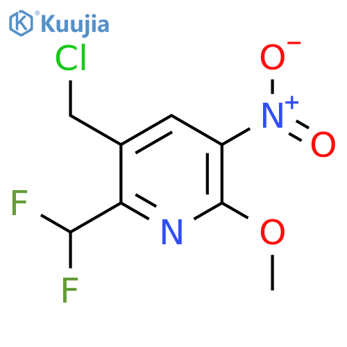 3-(Chloromethyl)-2-(difluoromethyl)-6-methoxy-5-nitropyridine structure