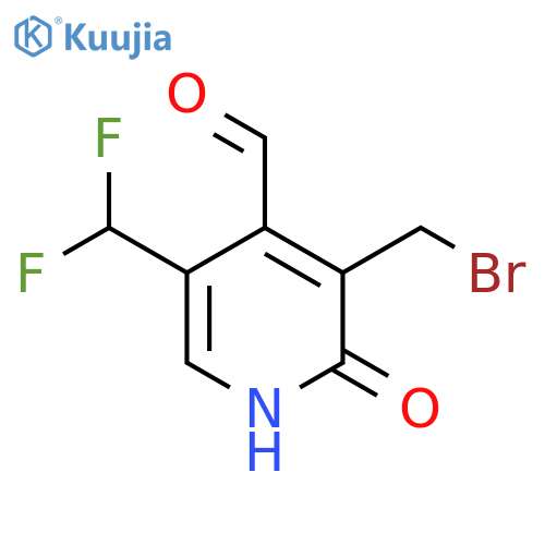 3-(Bromomethyl)-5-(difluoromethyl)-2-hydroxypyridine-4-carboxaldehyde structure