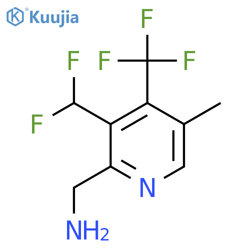 2-(Aminomethyl)-3-(difluoromethyl)-5-methyl-4-(trifluoromethyl)pyridine structure