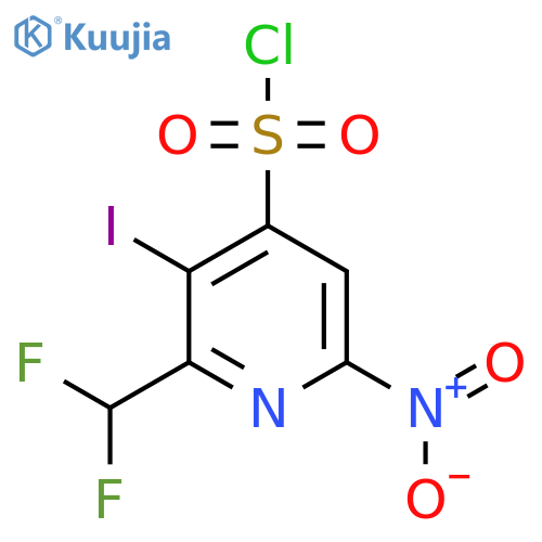 2-(Difluoromethyl)-3-iodo-6-nitropyridine-4-sulfonyl chloride structure
