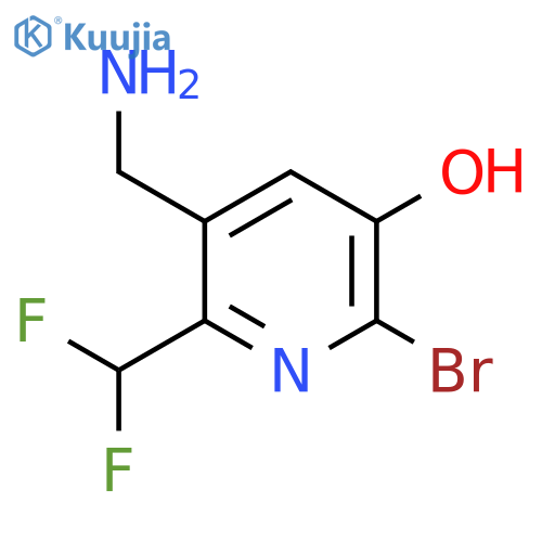 3-(Aminomethyl)-6-bromo-2-(difluoromethyl)-5-hydroxypyridine structure