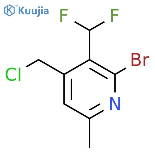 2-Bromo-4-(chloromethyl)-3-(difluoromethyl)-6-methylpyridine structure