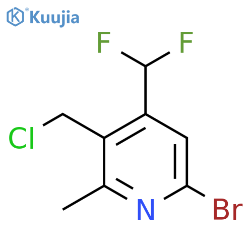 6-Bromo-3-(chloromethyl)-4-(difluoromethyl)-2-methylpyridine structure