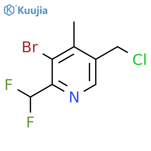 3-Bromo-5-(chloromethyl)-2-(difluoromethyl)-4-methylpyridine structure