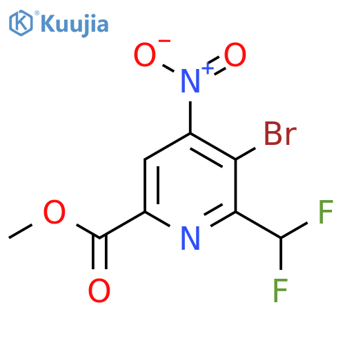 Methyl 3-bromo-2-(difluoromethyl)-4-nitropyridine-6-carboxylate structure