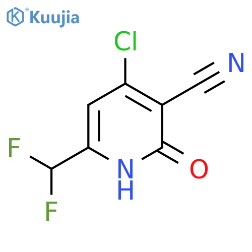 4-Chloro-3-cyano-6-(difluoromethyl)-2-hydroxypyridine structure