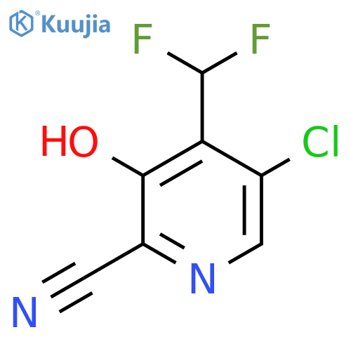 5-Chloro-2-cyano-4-(difluoromethyl)-3-hydroxypyridine structure