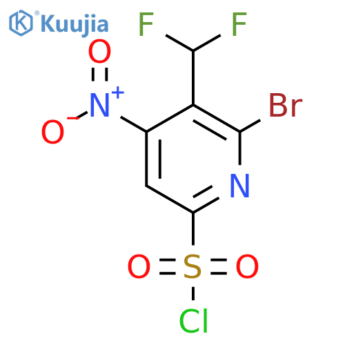 2-Bromo-3-(difluoromethyl)-4-nitropyridine-6-sulfonyl chloride structure