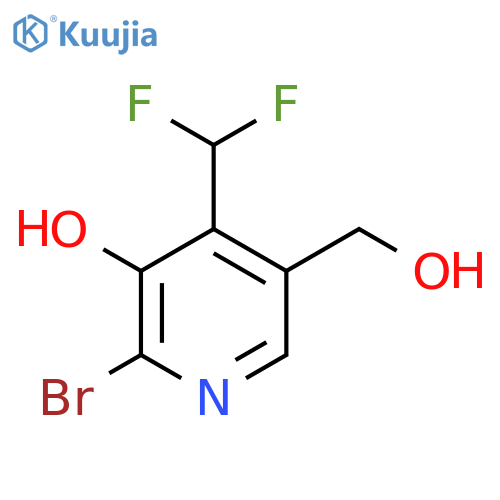 2-Bromo-4-(difluoromethyl)-3-hydroxypyridine-5-methanol structure