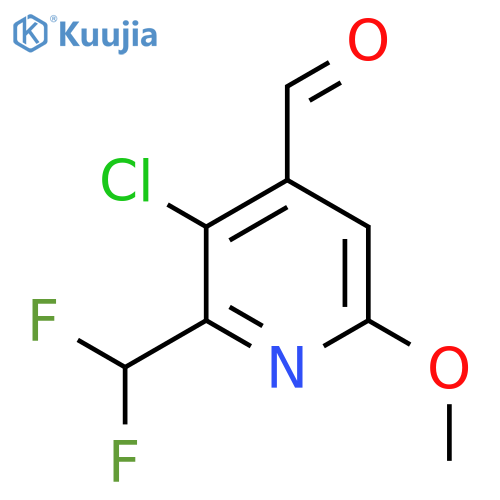 3-Chloro-2-(difluoromethyl)-6-methoxypyridine-4-carboxaldehyde structure