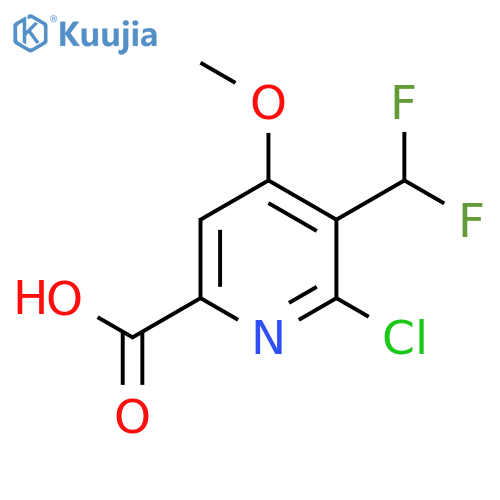 2-Chloro-3-(difluoromethyl)-4-methoxypyridine-6-carboxylic acid structure