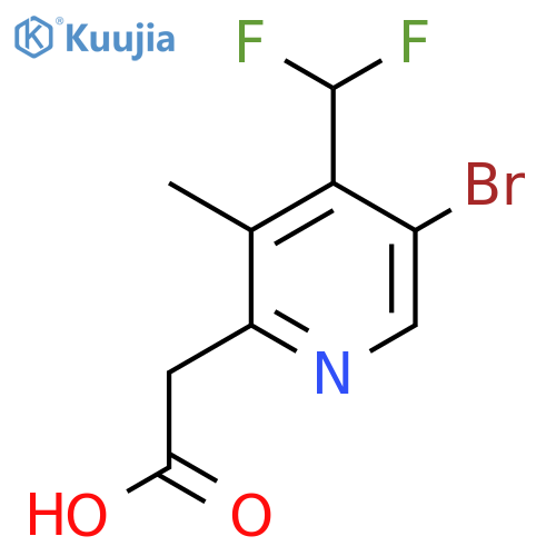 5-Bromo-4-(difluoromethyl)-3-methylpyridine-2-acetic acid structure