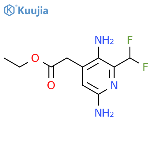 Ethyl 3,6-diamino-2-(difluoromethyl)pyridine-4-acetate structure