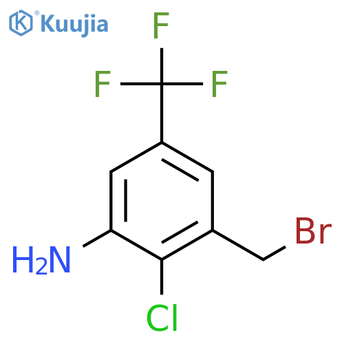 3-Amino-2-chloro-5-(trifluoromethyl)benzyl bromide structure