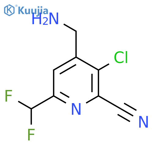 4-(Aminomethyl)-3-chloro-2-cyano-6-(difluoromethyl)pyridine structure