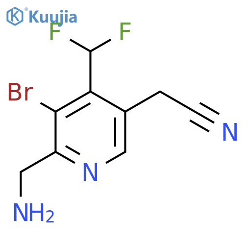 2-(Aminomethyl)-3-bromo-4-(difluoromethyl)pyridine-5-acetonitrile structure