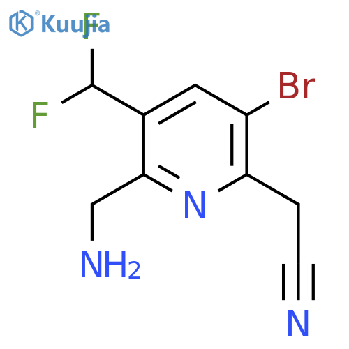 2-(Aminomethyl)-5-bromo-3-(difluoromethyl)pyridine-6-acetonitrile structure