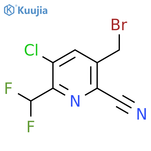 3-(Bromomethyl)-5-chloro-2-cyano-6-(difluoromethyl)pyridine structure