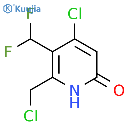 4-Chloro-2-(chloromethyl)-3-(difluoromethyl)-6-hydroxypyridine structure