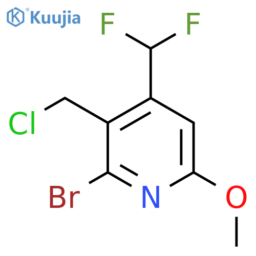 2-Bromo-3-(chloromethyl)-4-(difluoromethyl)-6-methoxypyridine structure