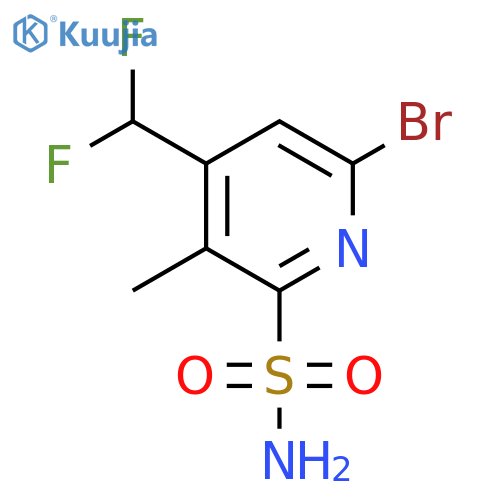 6-Bromo-4-(difluoromethyl)-3-methylpyridine-2-sulfonamide structure