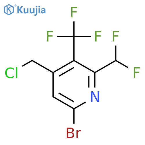6-Bromo-4-(chloromethyl)-2-(difluoromethyl)-3-(trifluoromethyl)pyridine structure