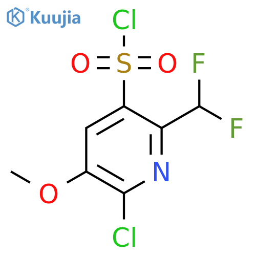 2-Chloro-6-(difluoromethyl)-3-methoxypyridine-5-sulfonyl chloride structure