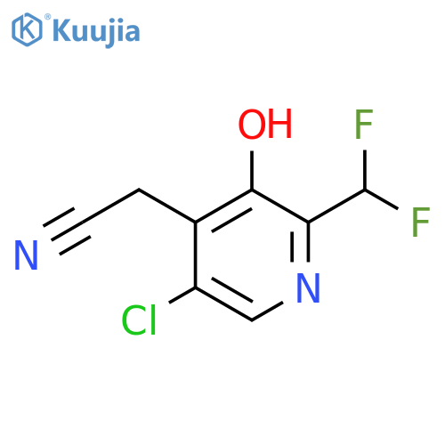 5-Chloro-2-(difluoromethyl)-3-hydroxypyridine-4-acetonitrile structure