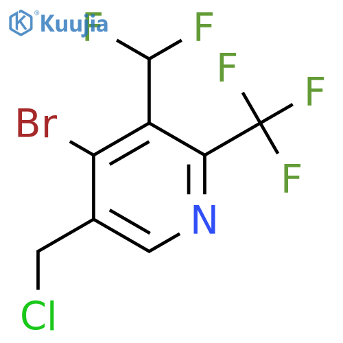 4-Bromo-5-(chloromethyl)-3-(difluoromethyl)-2-(trifluoromethyl)pyridine structure